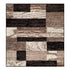 12' Black Brown And Beige Patchwork Runner Rug